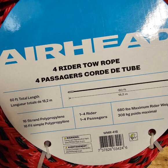 New NWT Airhead 4 Person Tow Rope Water Toy for Kids - Picture 8 of 8